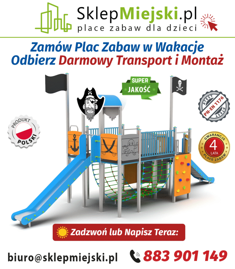 Plac zabaw do przedszkola z atestem Statek Piracki od producenta placów zabaw SklepMiejski.pl